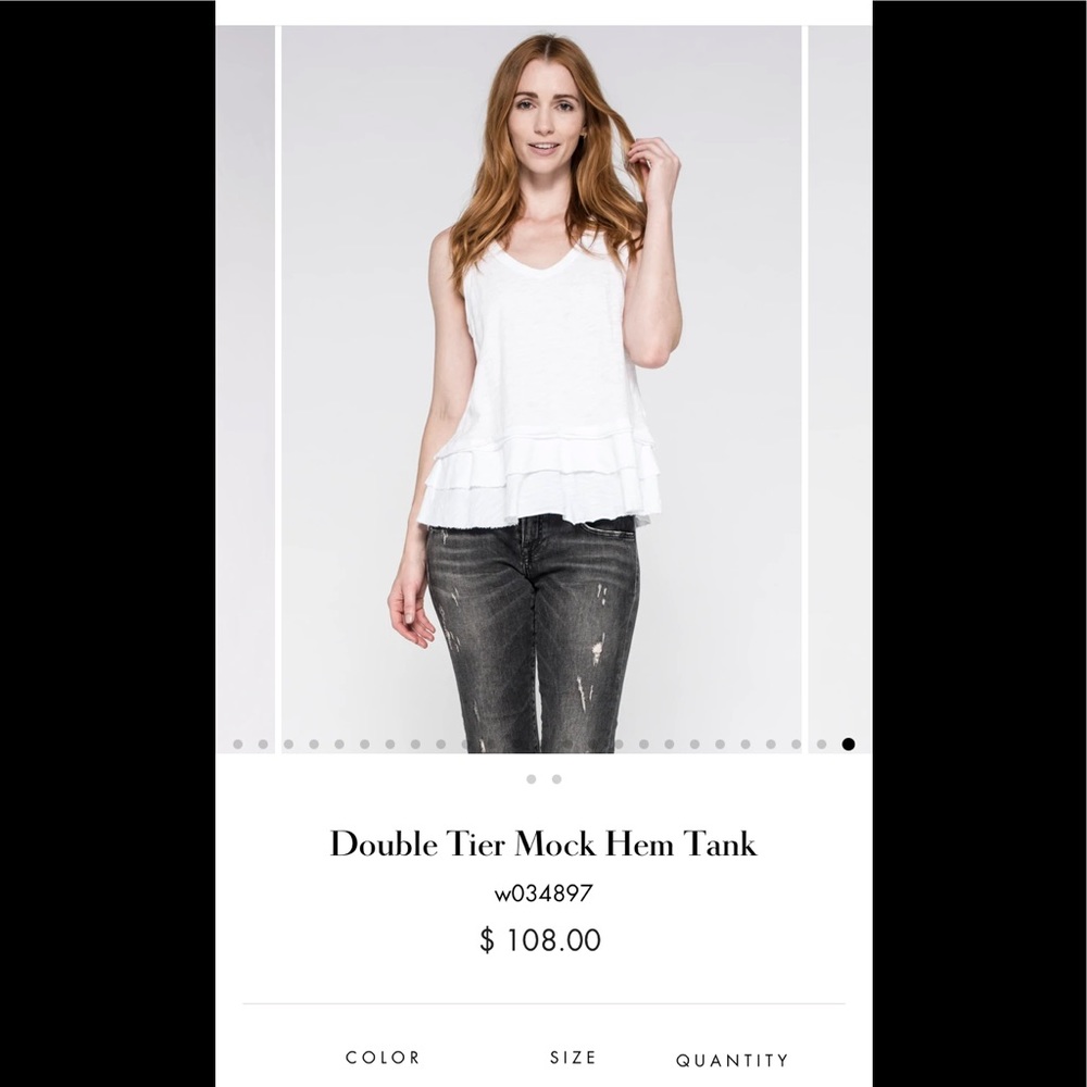 NWOT Wilt double tier mock hem tank